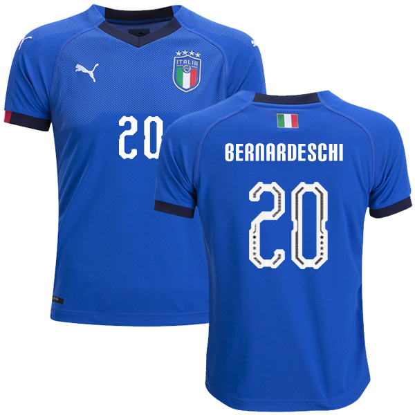 Italy #20 Bernardeschi Home Kid Soccer Country Jersey